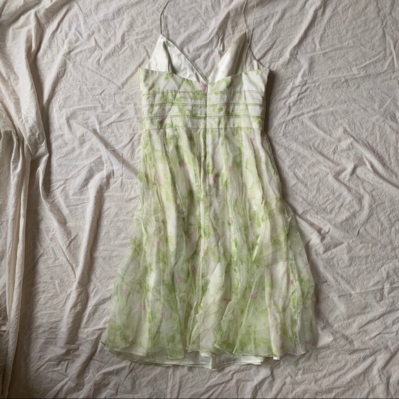 100% Silk Carmen Marc Valvo Spaghetti Strap Dress - Picture 7 of 8